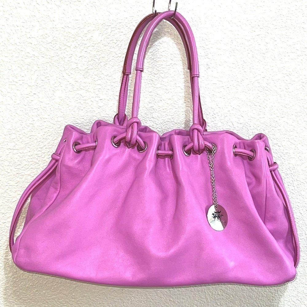 Tanner Krolle Pink Leather Tote Bag